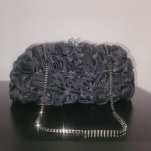 Lafayette 148 Satin Rosette Shoulder Bag, retail $478